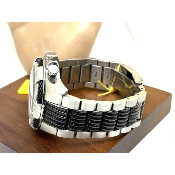 Invicta Men's Watch 29569 Bolt Quartz Chronograph Silver Black Steel 50mm Case - Picture 10 of 15